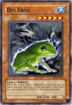 1x (NM) Des Frog - CRV-EN026 - Common - Unlimited Edition YuGiOh - Image 1