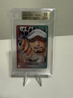 Beta Pre Errata One Piece OP01-002 Trafalgar Law Leader Alternate Art - BGS 10 - Image 1