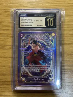 One Piece TCG Luffy-Tarou ST18-005 SR SP CGC Pristine 10 English - Image 1