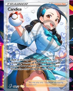 Candice Full Art Pokemon Goddess Story Custom Trading Card Anime Waifu Holofoil - Image 2