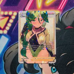 Cheryl Full Art Pokemon Goddess Story Custom Trading Card Anime Waifu Holofoil - Image 4