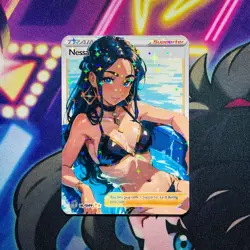 Nessa Full Art Pokemon Goddess Story Custom Trading Card Anime Waifu Holofoil - Image 4