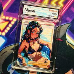 Nessa Full Art Pokemon Goddess Story Custom Trading Card Anime Waifu Holofoil - Image 5