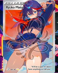 Ryuko Matoi Kill la Kill Full Art Custom Goddess Story Card Anime Waifu Holofoil - Image 2