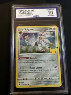 Pokemon Card CCG Gemt Mint 10- SOLGALEO (021/025) - 2021 Celebrations - Image 1