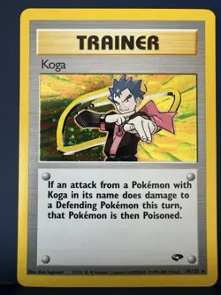 Pokemon TCG Koga Gym Challenge Vintage Holo Card 19/132 NM - Image 1