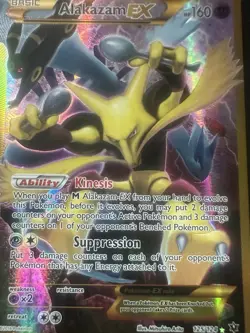 Pokemon Alakazam EX Card Secret Rare, XY Fates Collide, 125/124, LP/NM Condition - Image 2