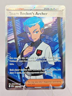 Team Rocket’s Archer 223/182 Full Art Destined Rivals Pokemon Card Never Played - Image 1