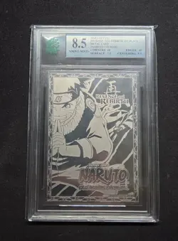 *1st PLACE PRIZE CARD* 2007 Naruto CCG Revenge and Rebirth Metal MNT 8.5 TCG - Image 1