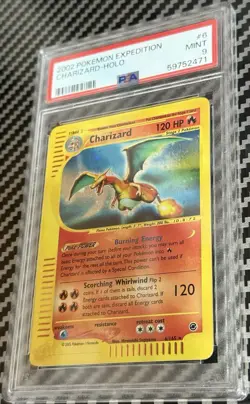 2002 Pokemon Expedition # 6 Charizard Holo PSA 9 Card MINT! Rare! Free Shipping! - Image 3