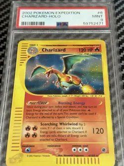 2002 Pokemon Expedition # 6 Charizard Holo PSA 9 Card MINT! Rare! Free Shipping! - Image 4