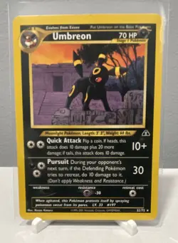 Pokemon Umbreon Neo Discovery 32/75 Rare Stage 1 70 HP English Card - Image 1