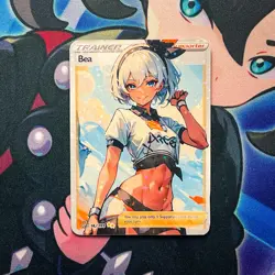 Bea Full Art Pokemon Goddess Story Custom Trading Card Anime Waifu Holofoil - Image 4
