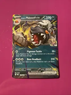 Arven's Mabosstiff EX 139/182 Full Art NM/M Destined Rivals Pokemon Card - Image 1