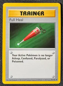 FULL HEAL 82/102 UNCOMMON BASE SET POKEMON SHADOWLESS MP - Image 1