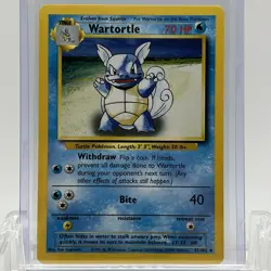 Pokemon TCG Base Set Wartortle #42/102 Uncommon MP - Image 1