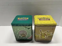 Lot (2) 2023 Pokemon TCG Stacking Tins (TINS ONLY) - Image 1