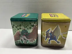 Lot (2) 2023 Pokemon TCG Stacking Tins (TINS ONLY) - Image 3