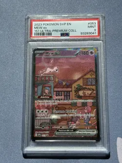 2023 POKEMON SVP EN-SV BLACK STAR PROMO 151 ULTRA-PREM COLL #053 MEW EX PSA 9 - Image 1
