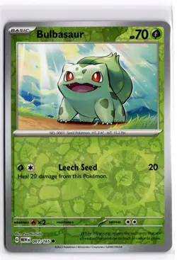 Pokemon TCG Bulbasaur 001/165 (Costco) Scarlet & Violet 151 Cosmos Reverse Holo - Image 1