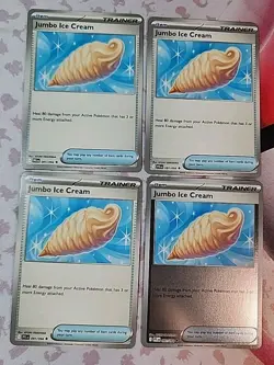4x Jumbo Ice Cream - 091/094 - ME02: Phantasmal Flames Pokemon Playset x4 - Image 1