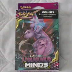 Sealed Pokemon Sun & Moon Unified Minds 3 Pack Hanger Box Read Description 820650809569 - Image 1