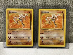 2 1999 Pokemon Hitmonlee 22/62 Fossil Rare - Image 1