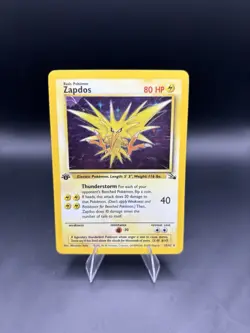 1st Edition Holo Zapdos 15/62 - Fossil - Pokemon TCG - MP- - Image 1