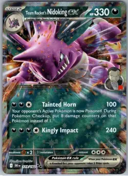 Pokemon Card Team Rocket's Nidoking ex 119/182 Double Rare SV10: Destined Rivals - Image 1