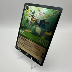 Disney Lorcana Goofy 25/P3 Emerald Champion D23 Promo Cold Foil Card - Image 3
