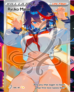 Ryuko Matoi Kill la Kill Full Art Custom Goddess Story Card Anime Waifu Holofoil - Image 2