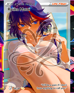 Ryuko Matoi Kill la Kill Full Art Custom Goddess Story Card Anime Waifu Holofoil - Image 1