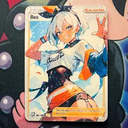 Bea Full Art Pokemon Goddess Story Custom Trading Card Anime Waifu Holofoil - Image 1