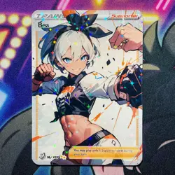 Bea Full Art Pokemon Goddess Story Custom Trading Card Anime Waifu Holofoil - Image 1