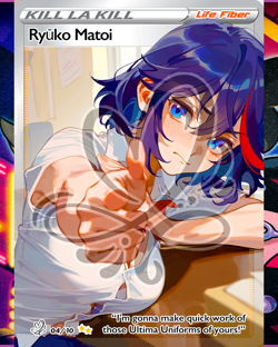 Ryuko Matoi Kill la Kill Full Art Custom Goddess Story Card Anime Waifu Holofoil - Image 1