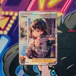 Gloria Full Art Pokemon Goddess Story Custom Trading Card Anime Waifu Holofoil - Image 4