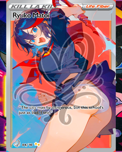 Ryuko Matoi Kill la Kill Full Art Custom Goddess Story Card Anime Waifu Holofoil - Image 2