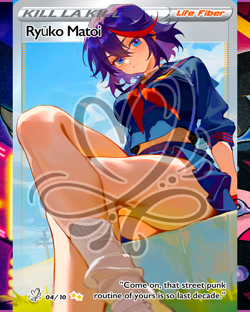 Ryuko Matoi Kill la Kill Full Art Custom Goddess Story Card Anime Waifu Holofoil - Image 1