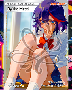 Ryuko Matoi Kill la Kill Full Art Custom Goddess Story Card Anime Waifu Holofoil - Image 2