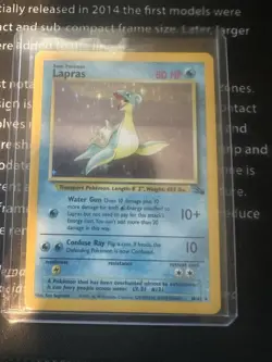 1st Edition Lapras 10/62 Fossil Set Holo Rare Vintage 1999 Pokemon Card LP/MP - Image 3