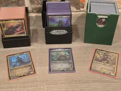 3 MTG Warhammer 40K Commander Decks Forces The Imperium Necron Tyranid Sleeved - Image 2