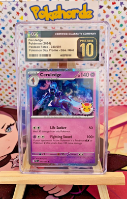 2024 pokemon day pladean fates ceruledge #40 CGC pristine 10 - Image 1