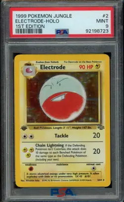 1999 POKEMON JUNGLE 1ST EDITION #2 ELECTRODE-HOLO PSA 9 - Image 1