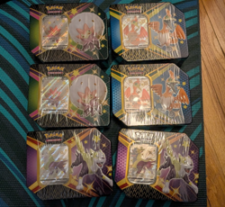 Pokemon Sword & Shield Shining Fates Collection Tins – Set of 6 Sealed - Image 1