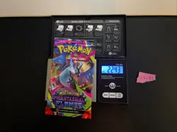 22.43g VERY HEAVY Phantasmal Flames Pokemon Sealed Booster Pack New SIR/HRU - Image 1