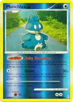 Munchlax - 33/130 - Rare - Reverse Holo LP, English Pokemon Diamond and Pearl - Image 1