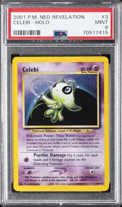 2001 POKEMON NEO REVELATION #3 CELEBI-HOLO PSA 9 - Image 1
