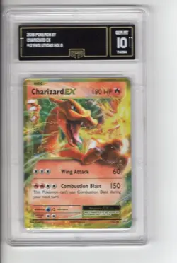 2016 POKEMON XY CHARIZARD EX #12 EVOLUTIONS HOLO 12/108 GMA 10 - Image 1