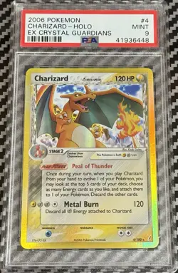 2006 Pokemon EX Crystal Guardians # 4 Charizard Holo PSA 9 MINT! Trusted Seller! - Image 1