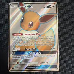 2020 Pokemon Sun & Moon Promo Eevee GX #SM242 Black Star Full Art - Image 1